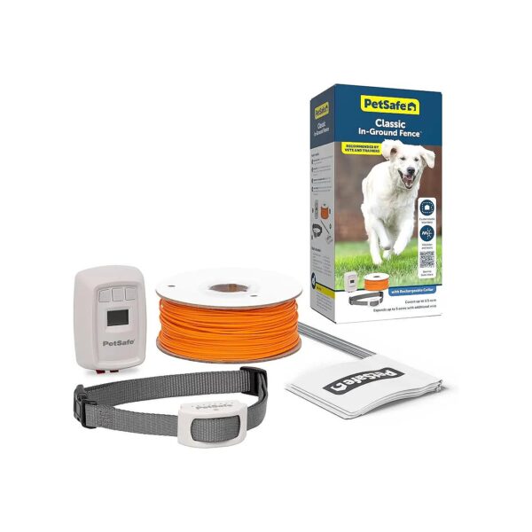 Expandable In-Ground Pet Fence with LCD Screen and Water-Resistant Collar - Up to 5 Acres