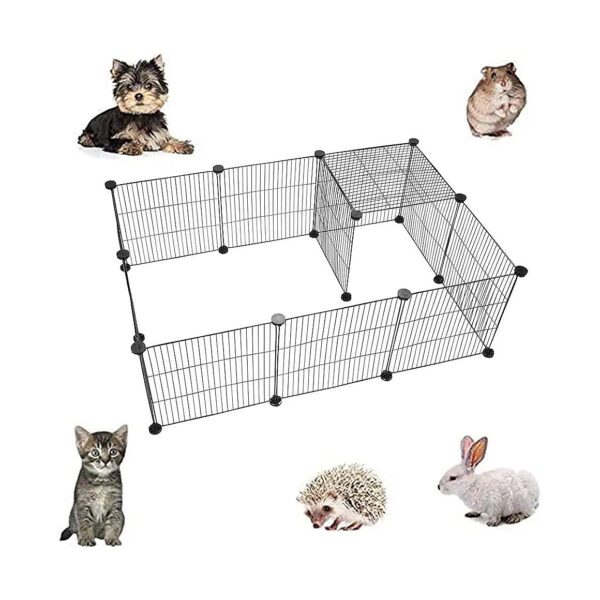 Expandable Metal Dog Kennel Crate Fence Tent for Small Animals