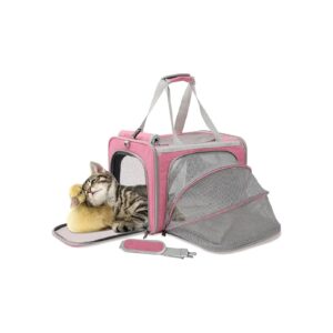 Expandable Soft Pet Carrier for Small Animals with TSA Approval and Comfortable Travel