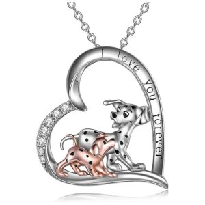 Exquisite Sterling Silver Animal Pendant Necklace with Zirconia for Mother's Day Gifts