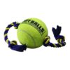 Extra Durable Yellow Tennis Ball Tug Toy for Heavy Chewers and Playful Pups