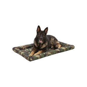 Extra Large Camouflage Dog Bed for 90-110 Pound Dogs and 48-Inch Metal Dog Crates