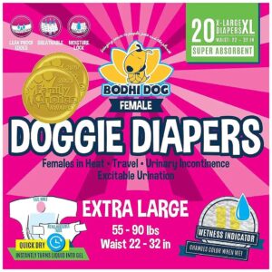 Extra Large Dog Diapers with Adjustable Velcro Fasteners for Secure Fit