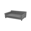 Extra Large Dog Sofa Bed with Scratching Resistant Microfiber Leather