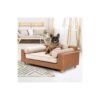 Extra-Large Dog Sofa with Faux Leather Exterior and Soft Velvet Cushion for Deep Sleep