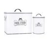 Extra Large Dog Treat Container with Metal Scoop and Farmhouse Style Design for Pet Gift