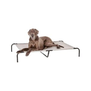 Extra Large Grey Elevated Cooling Pet Bed for Extra Large Dogs