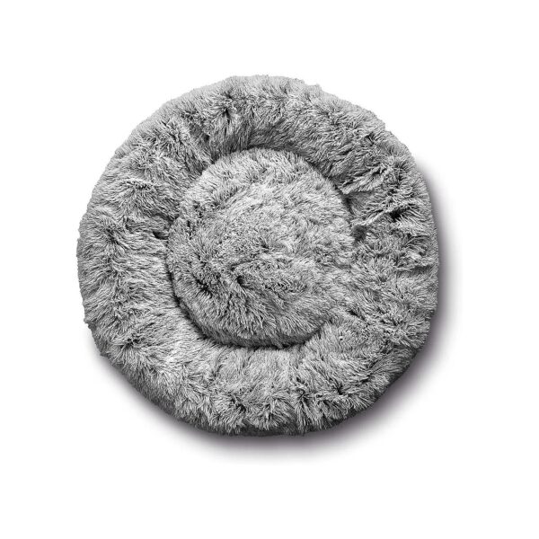 Extra Large Grey Frost Donut Pet Bed for Stress Relief and Romance with Your Pet