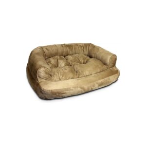 Extra Large Luxury Camel Colored Dog Sofa with Removable Cover