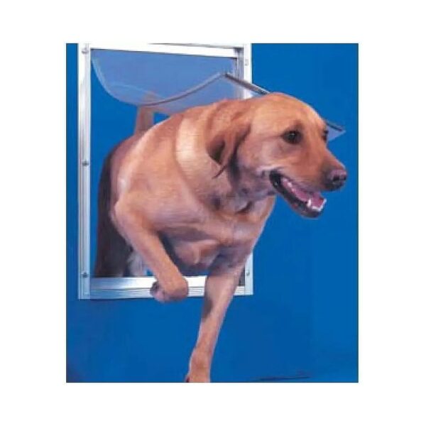 Extra Large Pet Door in White with Clear Vinyl Flap and Strong Frame