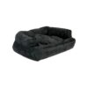 Extra Large Pet Sofa with Black Microsuede Cover and Polyester Fill