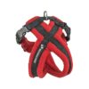 Extra Large Red Fleece Dog Harness for Easy Walking with No Pull Leash