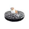 Extra Plush Faux Fur Pet Bed for Large Breeds with Reversible Design