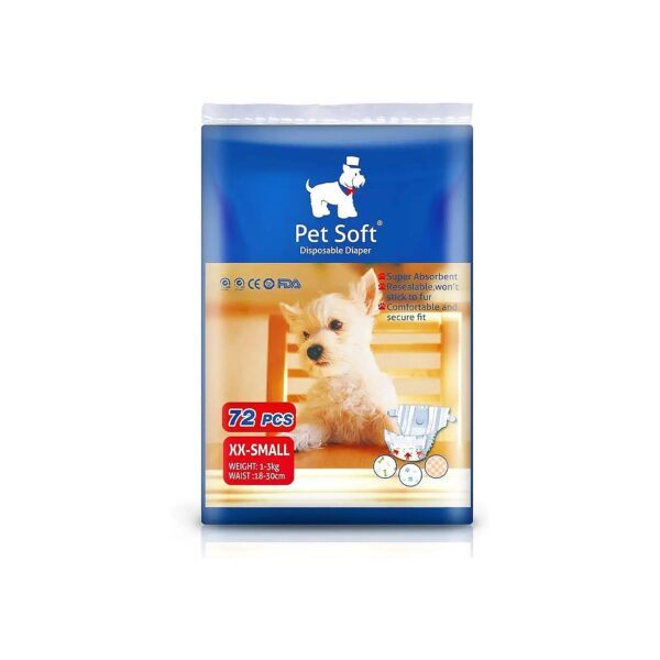 Extra Small Dog Diapers XXSmall Disposable Female Dog Diapers with Strong Fastener Tapes