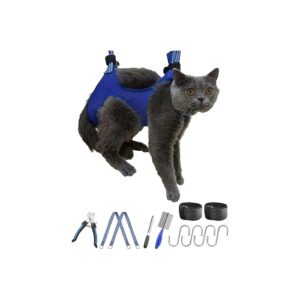 Extra Small Dog and Small Cat Grooming Harness with Hammock and Nail Trimming Tools