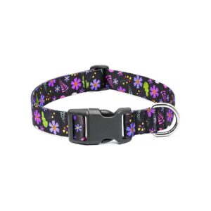 Extra Small XS Soft Pink Floral Dog Collar Adjustable Buckle Small Dog