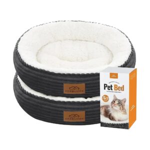 Extra Soft Pet Bed for Small Dogs Cats Puppy Kitty Dark Grey Washable