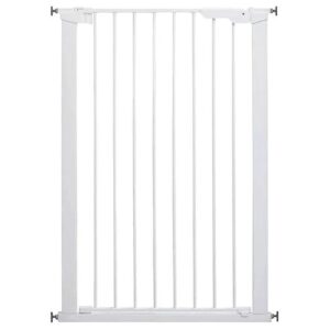 Extra Tall White Indoor Pet Gate for Large Dogs and Small Pets