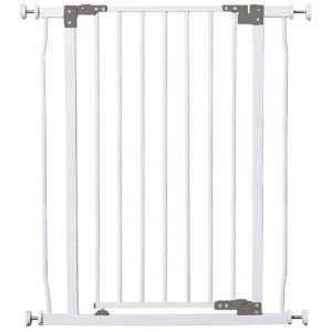 Extra Tall White Safety Gate with Stay Open Feature for 5-33 Inch Openings