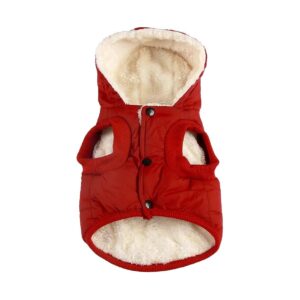 Extra Warm Dog Hoodie in Winter with Fleece Lining and Polyester Filler for Small Dogs