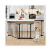 Extra Wide Baby Fence Gate for Doorways and Fireplaces with Auto Close