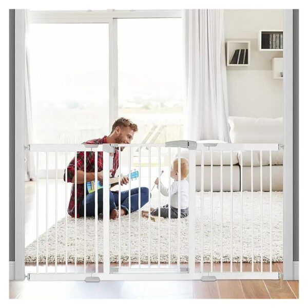 Extra Wide Baby Gate for Doorways and Stairs with Safety and Security