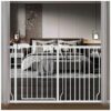 Extra Wide Baby Gate for House Use with White Finish and 30" Height for Home Safety