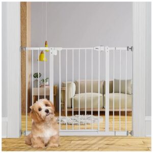 Extra Wide Baby Gate for Stairs and Doorways, Safe Auto-Close Pet Gate