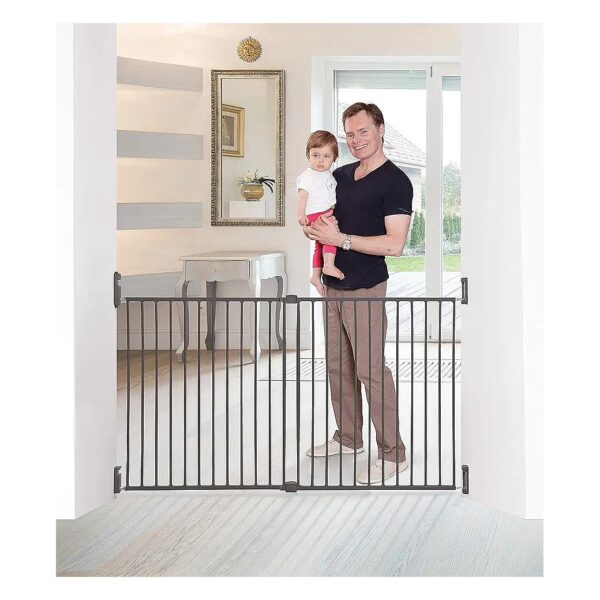 Extra-Wide Baby Gate with EZY Check Indicator for Openings 30-53 Inches Wide