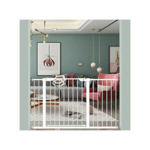 Extra Wide Baby Gate with Pressure Mount and Extensions for Pet and Child Safety at Home