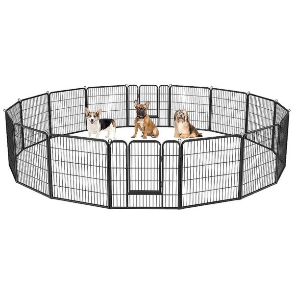 Extra Wide Dog Playpen for Large Medium Small Animals 32 Inch Height