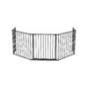 Extra Wide Hearth Gate for Pets Large Openings Black