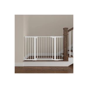 Extra Wide Pressure Mount Baby Gate with Auto Close Door for Stairs and Doorways