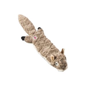 Extreme Stuffing-Free Squirrel Quilted Dog Toy for All Breed Sizes