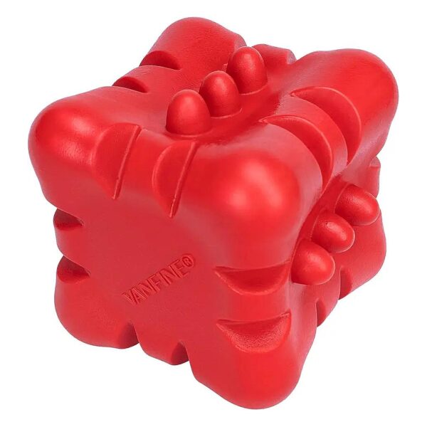 Extremely Durable Squeaky Rubber Dog Chew Toy for Large Breed Dogs with Real Beef Flavor