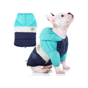 FUAMEY Dog Clothes Warm Waterproof Windproof Lightweight Outerwear for Small Dogs