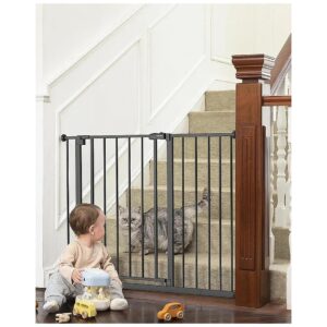 Family Choice Award Winner Baby Gate for Wide Openings with Metal Construction