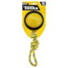 Family Friendly Diamond Clad Rope Ball Toy for Medium Large Breed Dogs 4 Inches