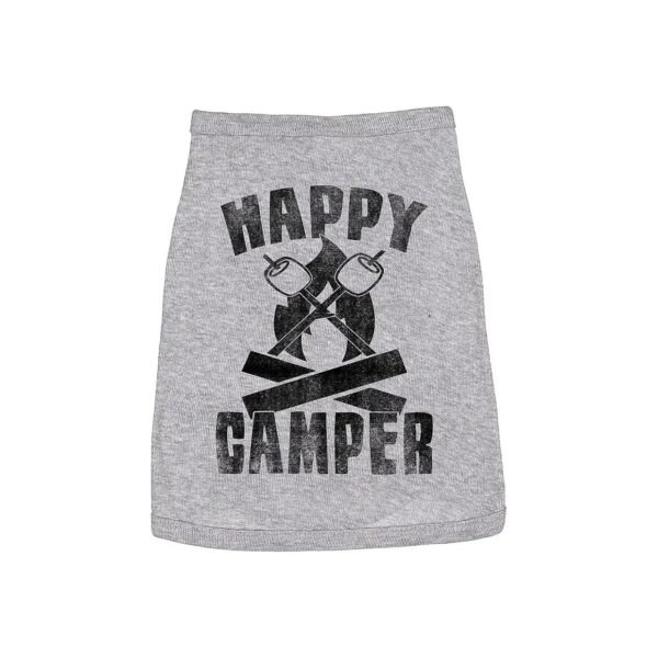 Family Pet Grey XL Dog Shirt with Happy Camper Cute Outdoor Clothes