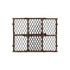 Farmhouse Collection Baby Gate with Durable Wood Frame and Plastic Mesh