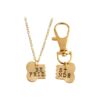 Fashionable Alloy Metal Dog Bone Necklace Puzzle Pendant Key Chain Matching Dog Tag Set