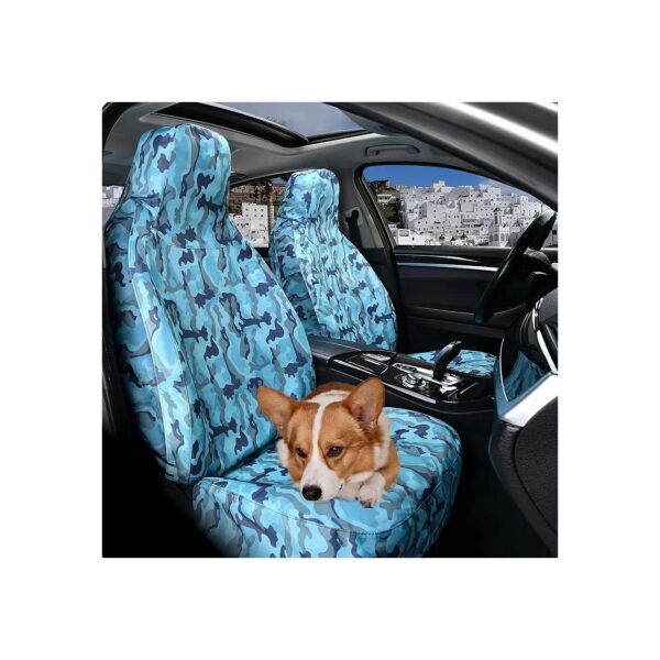 Fashionable Blue Front Universal Pet Car Seat Covers for Standard Cars