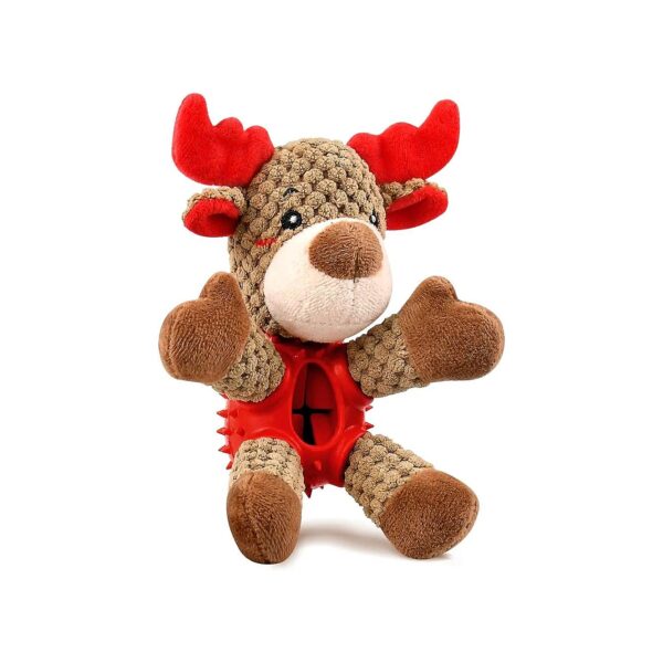 Fashionable Christmas Elk Design Squeaky Dog Toy for Puppy Small Medium Pets