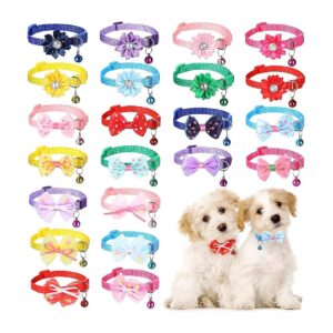 Fashionable Dog Bow Tie Collar with Adjustable Size for Medium and Small Pets