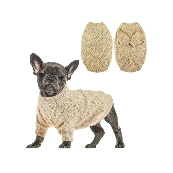 Fashionable Dog Knit Pullover Sweater with Soft Cotton Fabric