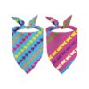 Fashionable Easter Gift Set for Dogs with 2-Pack Rainbow Chick Design Bandanas