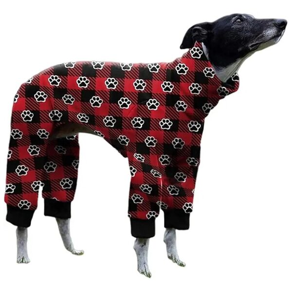 Fashionable Greyhound and Dog Pajamas with Long Sleeves for Medium to Large Dogs