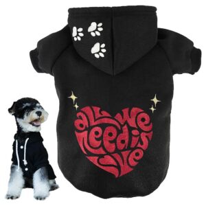 Fashionable Large Dog Hoodie with Electric Embroidered Pattern All Weather