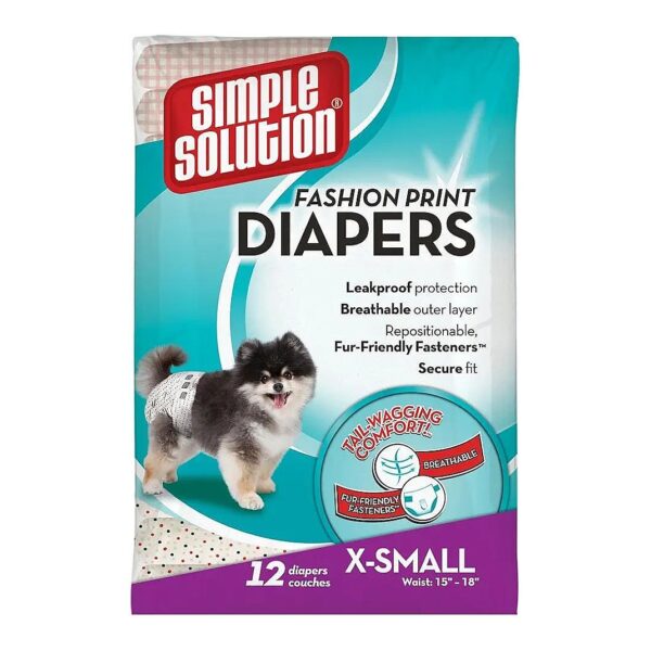 Fashionable Leak-Proof Disposable Dog Diapers for Small Female Dogs with Adjustable Fit