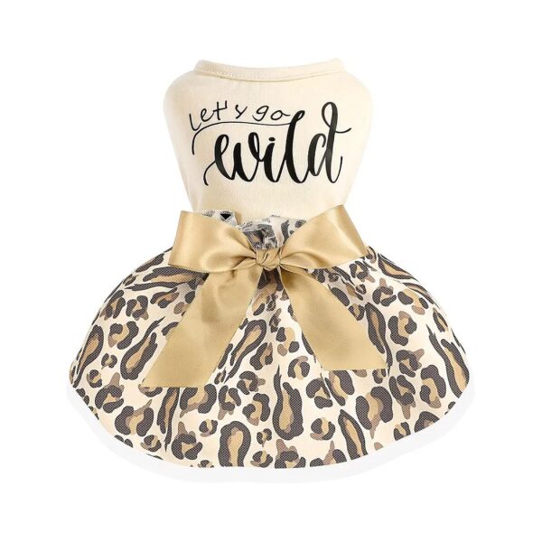 Fashionable Leopard Print Dog Dress for Small Dogs and Cats